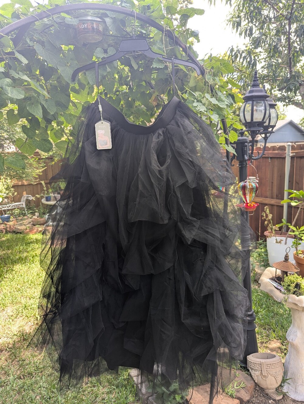 Black Layered Tulle Skirt - Brand: WDPL - Picture 3 of 3